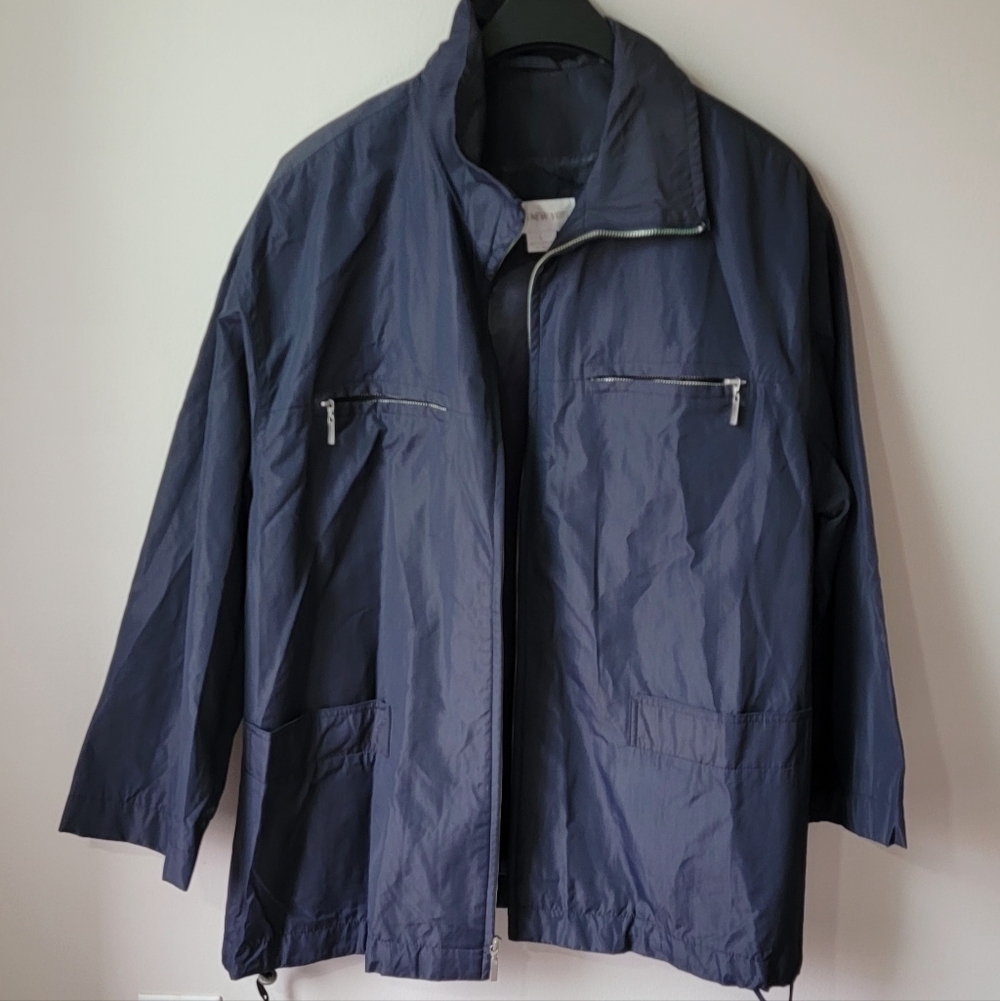 Jones New York Men's Dark Blue Windbreaker